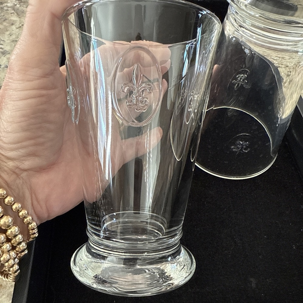 La Rochere France, Fleur De Lis 10 Oz Tumbler Set Of (2) No‎ Call Outs.   5113